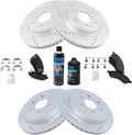 TRQ Semi-Metallic Brake Pad & Disc Rotor Kit for Traverse Acadia