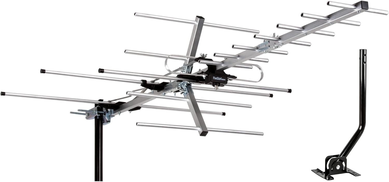 Five Star Yagi Satellite HD Antenna for Indoor and Outdoor Use