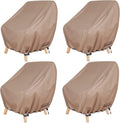ULTCOVER Waterproof Patio Chair Cover 4 Pack - Heavy Duty Protection