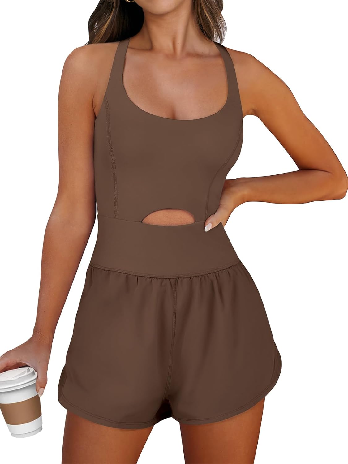 ANRABESS Women Rompers for Running and Workout - Stylish Set