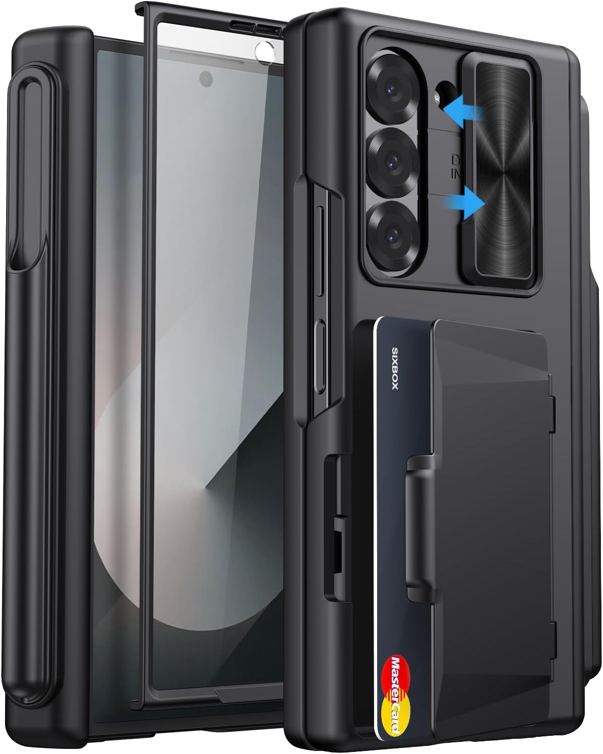 Samsung Galaxy Z Fold 6 Case with Card Holder & S Pen Holder