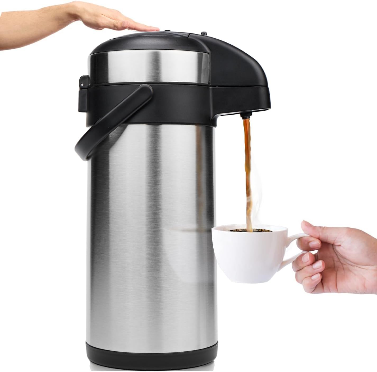 VONDIOR Airpot Coffee Dispenser - Insulated Stainless Steel Carafe