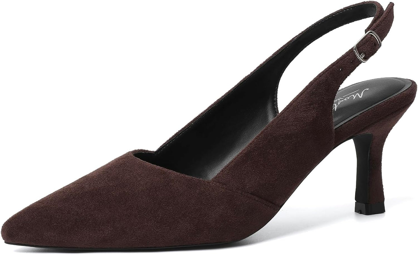 Chic Slingback Kitten Heels for Women - Stylish Closed Toe Pumps