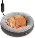 Heated Cat Bed for Small Cats - Cozy Donut with Adjustable Heat