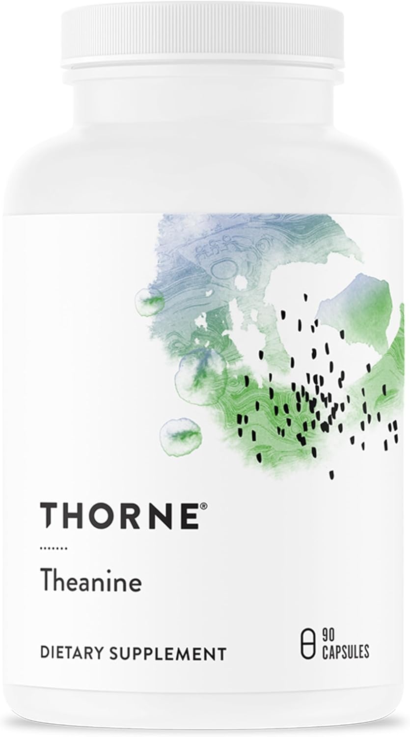 THORNE Theanine 200mg Capsules for Stress Relief and Focus