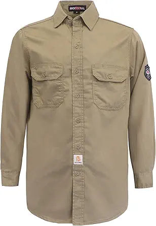BOCOMAL FR Shirts Flame Resistant 100% Cotton for Safety