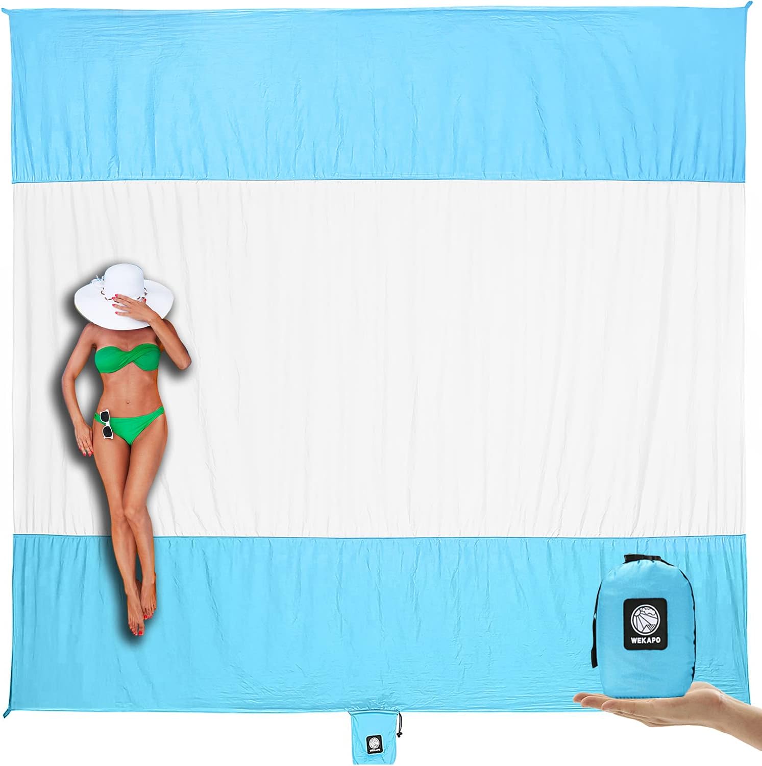 WEKAPO Beach Blanket Sandproof Waterproof for Ultimate Comfort