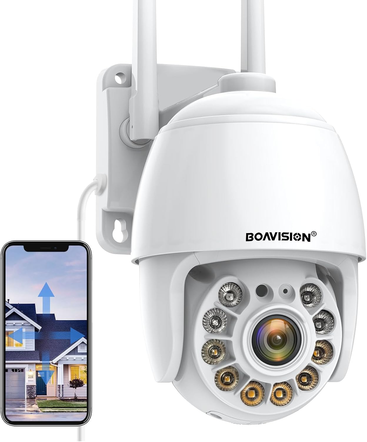 5MP Security Camera Outdoor with 360 View and Motion Detection