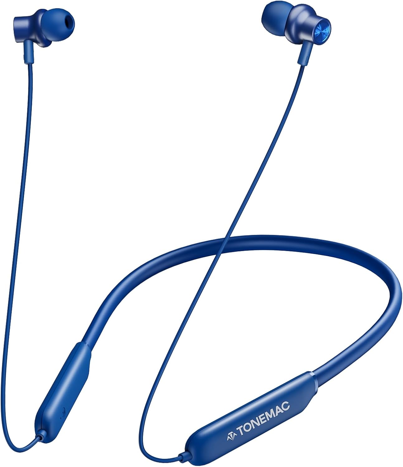 TONEMAC Waterproof Neckband Earbuds | 40Hrs Playtime, Deep Bass, Clear Calls Blue