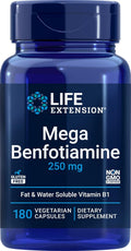 Life Extension Mega Benfotiamine 250 mg, 180 Veg Caps - Better B1