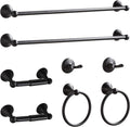 BGL Bathroom Hardware Set Matte Black 8-Piece Towel Bars & Accessories