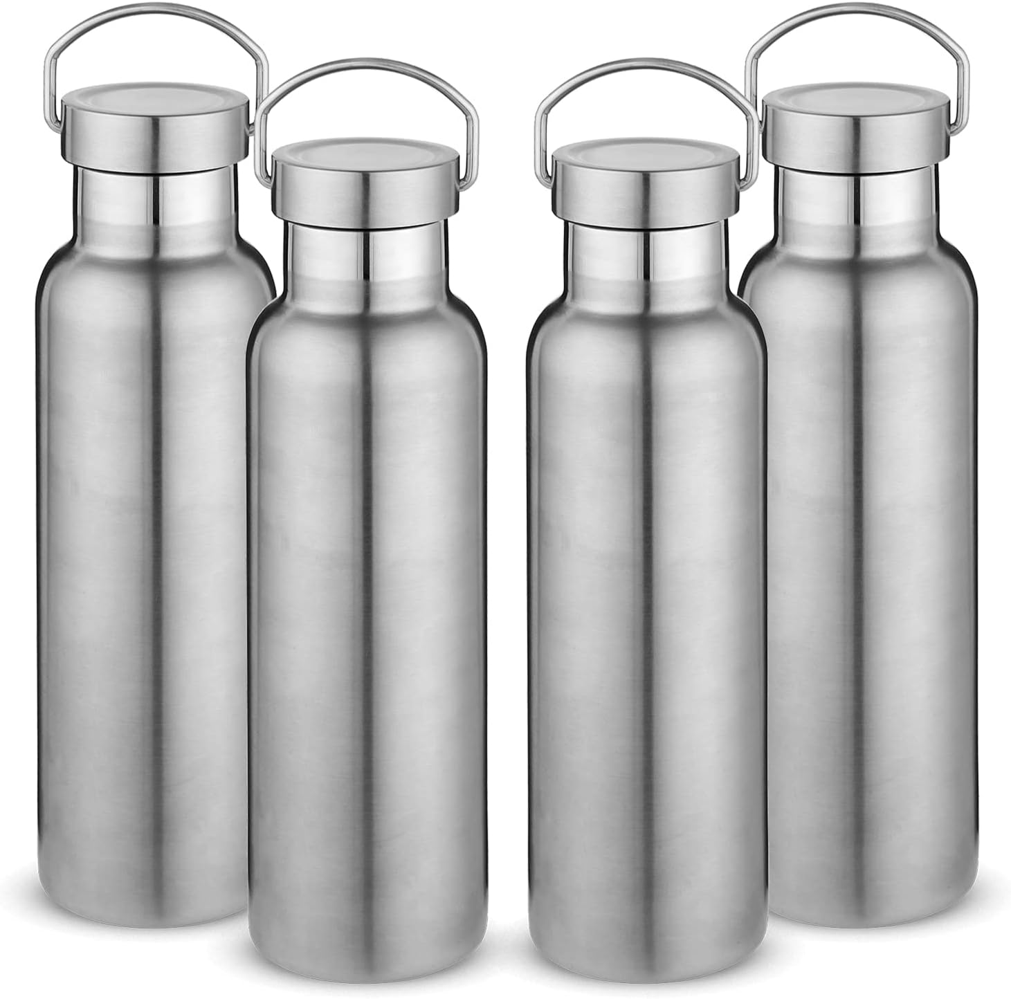 20 oz Insulated Water Bottles Bulk Set of 4 for All Activities