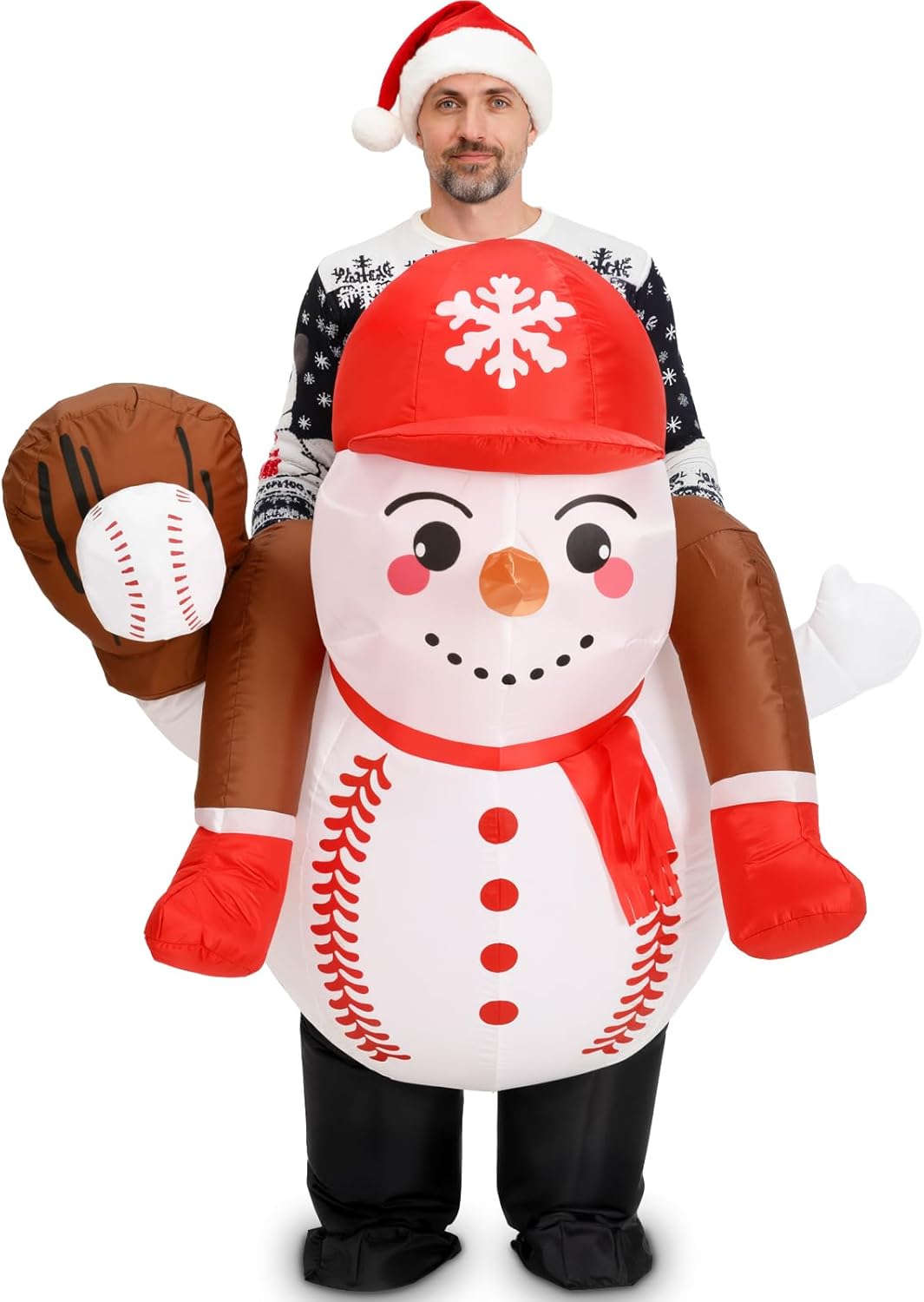 Inflatable Christmas Costume for Adult Fun Xmas Ride-On Character