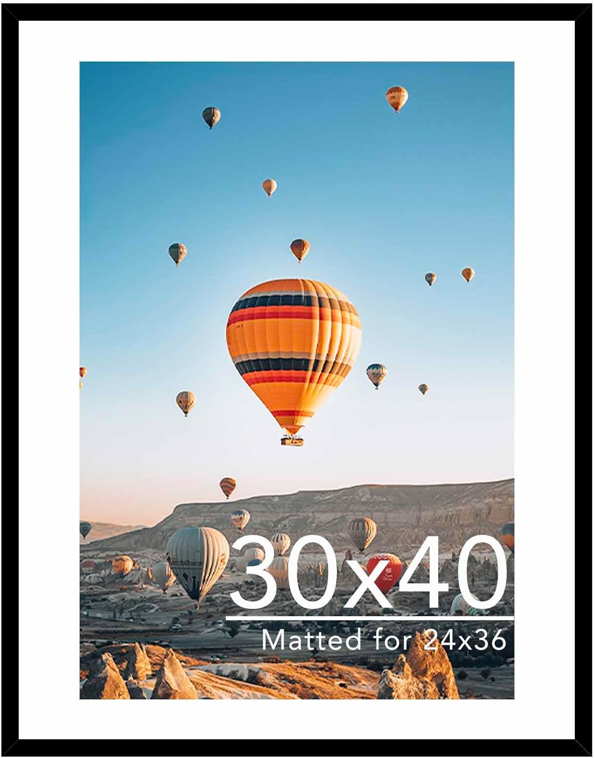 30x40 Picture Frame with 24x36 Mat for Stylish Displays