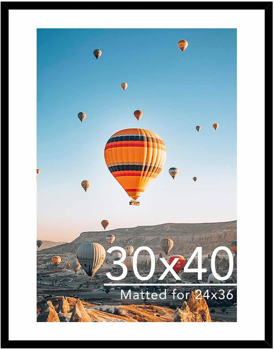 30x40 Picture Frame with 24x36 Mat for Stylish Displays