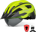 VICTGOAL Bike Helmet with USB Light and Magnetic Goggles