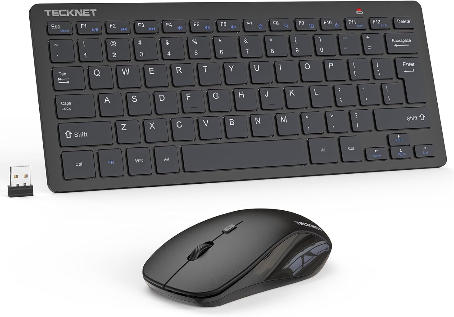 TECKNET Wireless Keyboard Mouse Combo - Lag-Free Typing