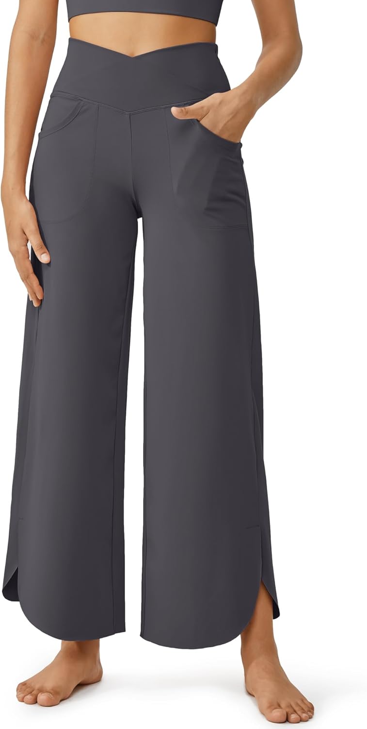 G4Free Wide Leg Pants for Women - Stylish Ankle Length Yoga Wear