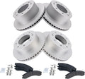 TRQ Front Rear Metallic Brake Pad & Coated Rotor Kit - Direct Fit kit