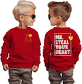 Toddler Boys Valentine's Sweatshirt Mr Steal Your Heart - Cute