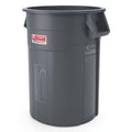 55 Gallon Trash Can with Vented Channels and Ergonomic Handles - Heavy