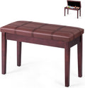 Piano Bench Solid Wood Keyboard Bench w/Storage Compartment