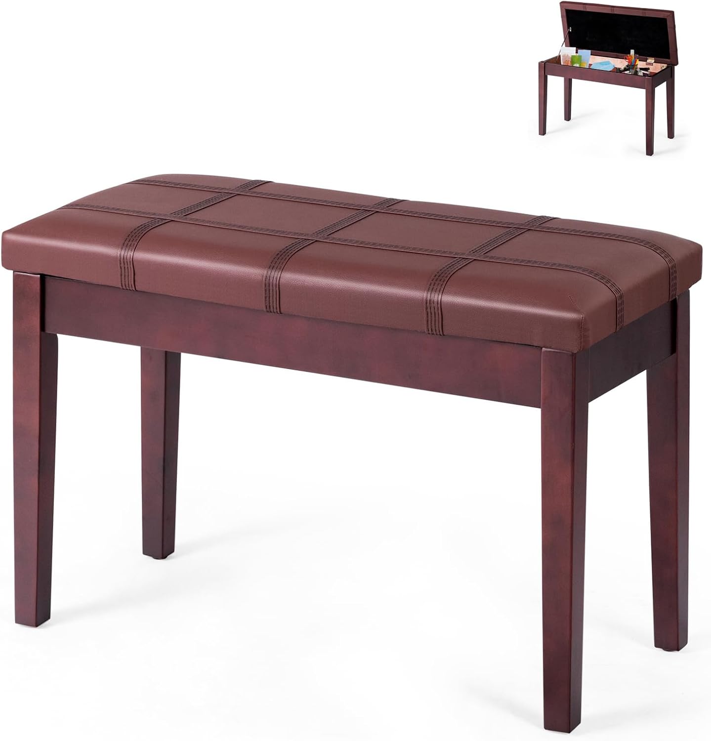 Piano Bench with Storage Compartment for Comfortable Seating