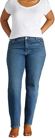 Lee Women's Plus Size Instantly Slims Classic Relaxed Fit Jeans