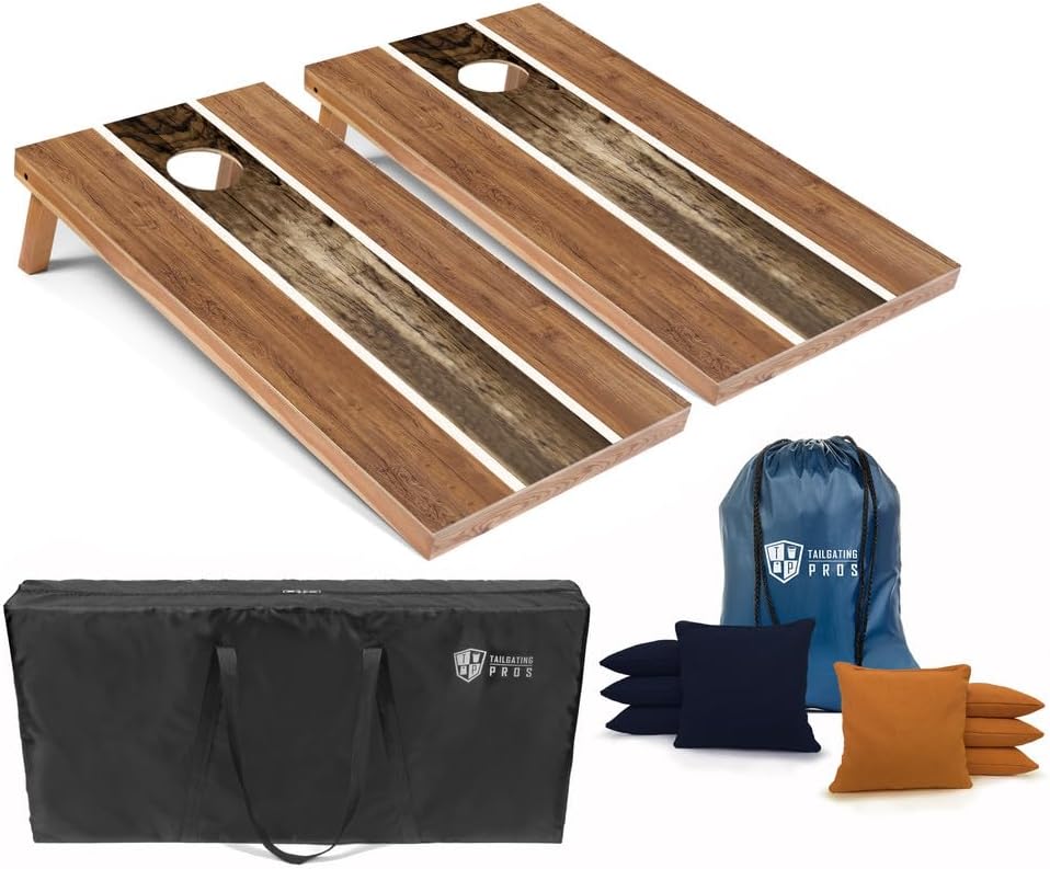 Tailgating Pros Cornhole Boards Set - Official 4x2 Size Game