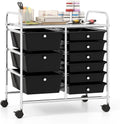 Giantex 9 Drawers Rolling Cart Organizer - Compact Mobile Storage