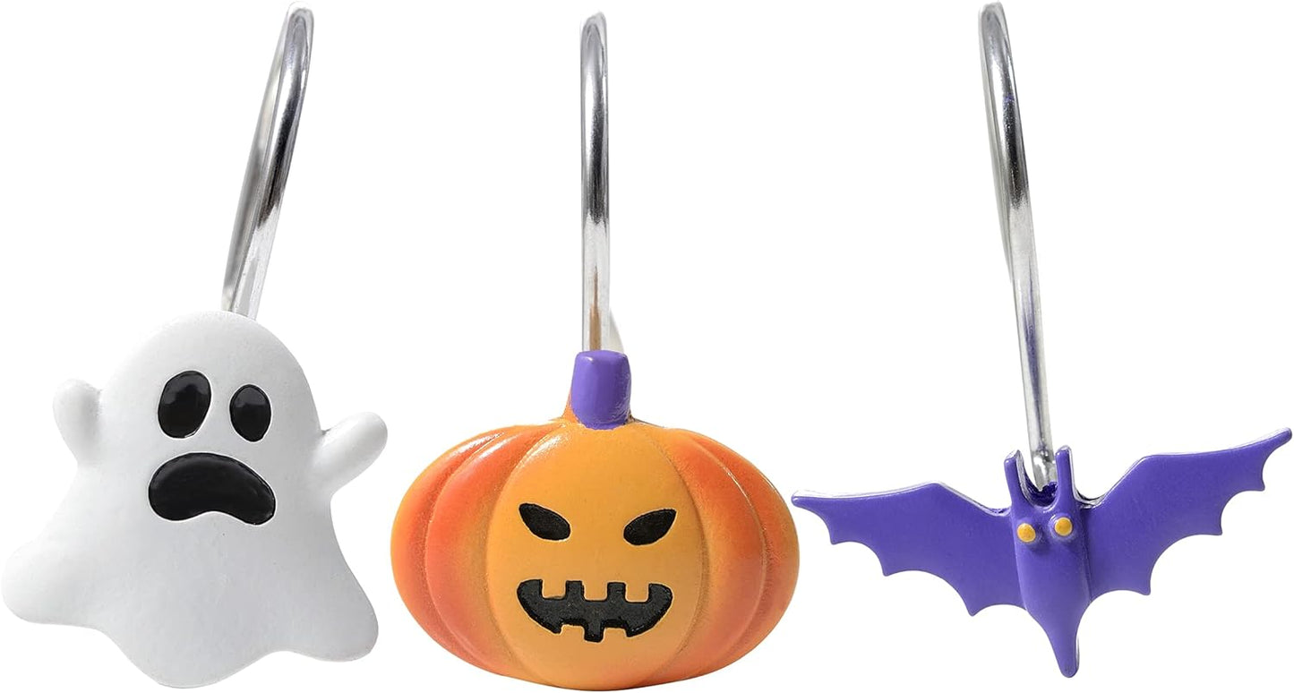 Spooky Halloween Shower Hooks - Set of 12 Rustproof Decor