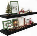 12 in Deep Floating Shelves 36 in Long Set of 2 - Deep Rustic Wall