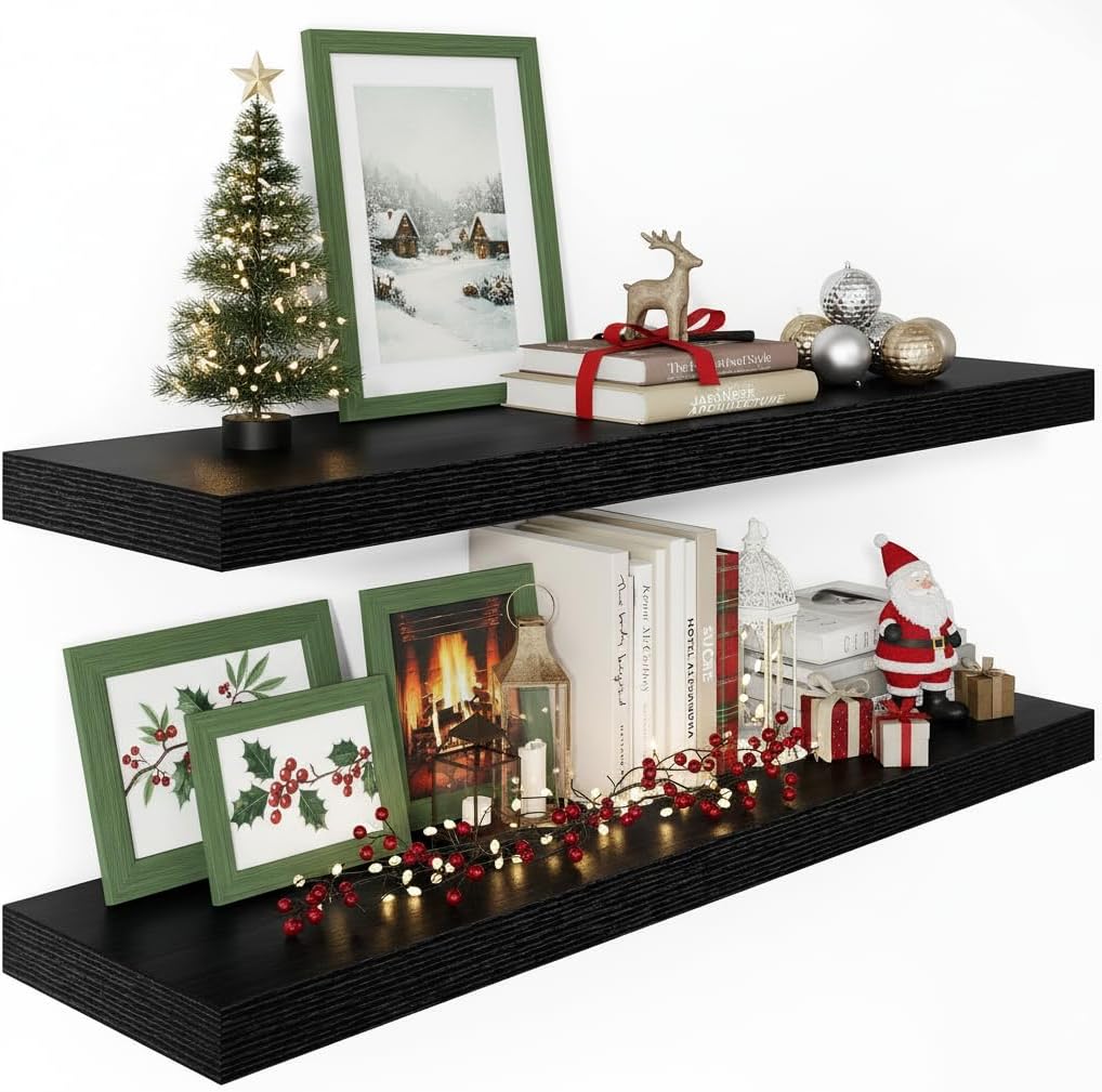 Vivelove 12 Deep Floating Shelves for Stylish Home Decor