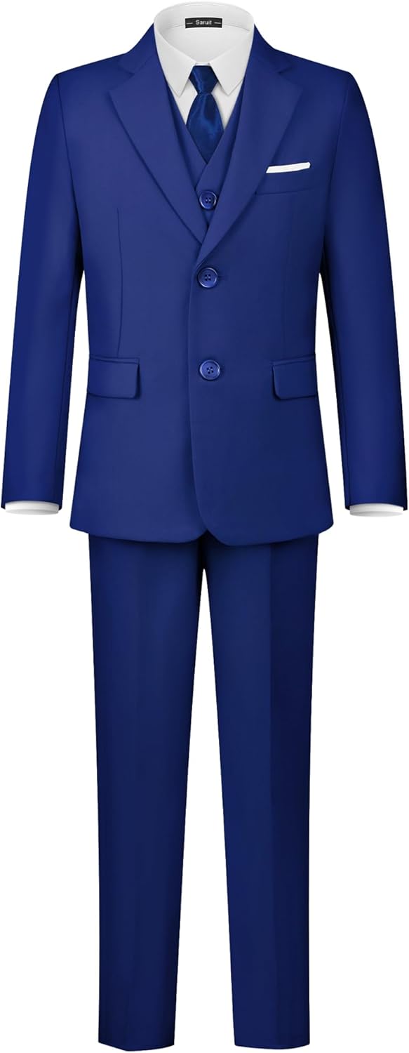 Boys' Formal Suits Set Dresswear Tuxedo Suit Adjustable Waist