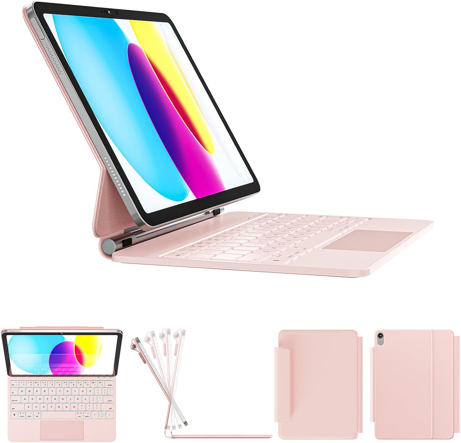 iPad 11th and 10th Gen Case with Keyboard and Backlit Keys