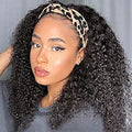 Eooma Curly Headband Wig Human Hair 14in - Glueless Remy Style