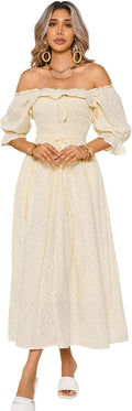 R.Vivimos Women Summer Half Sleeve Cotton Ruffled Backless A Line Made