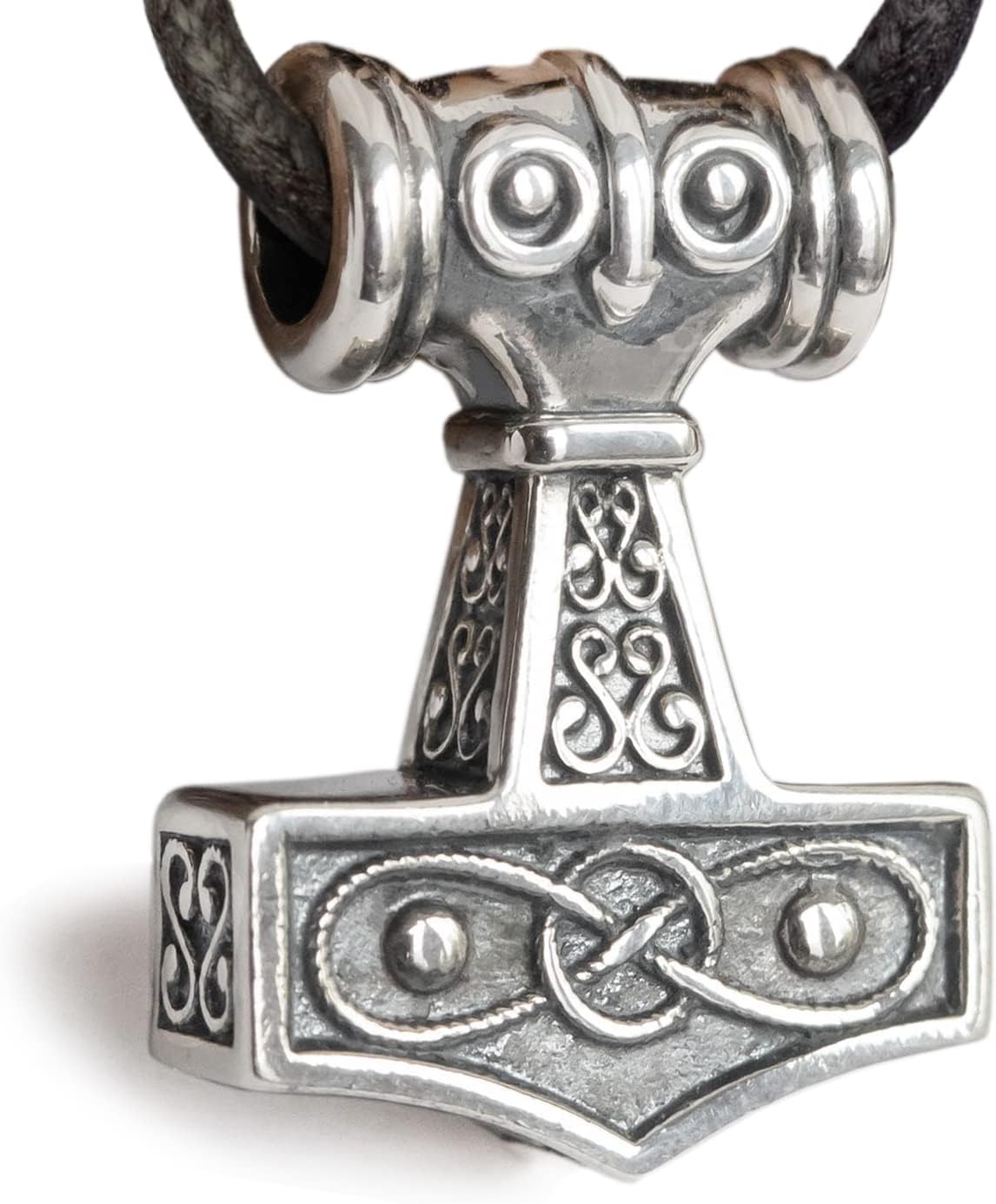 Viking Thors Hammer Mjolnir Necklace - 925 Sterling Silver Gift