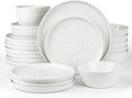 Famiware Mars Plates and Bowls Set, 24 Pieces Dinnerware for 8