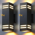 SHIMR Motion Sensor Outdoor Wall Lights 2 Pack - Dusk to Dawn Security