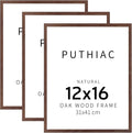 12x16 Walnut Oak Wood Picture Frame - Minimalist Solid Wood Poster
