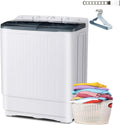 Portable Mini Twin Tub 32Lbs Washing Machine - Compact Semi-automatic