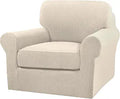 2 Piece Chair Covers Chair Slipcovers for Living Room - Thick Jacquard