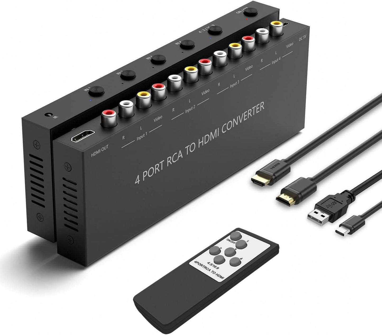4 AV to HDMI Converter for Sega Xbox PS1 PS2 N64 WII and More