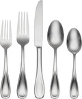 Oneida Brushed Satin Voss 45 Piece Flatware Set - Everyday Service