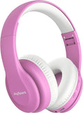 JoySpark Kids Bluetooth Headphones: 85/94dB Volume Limit, 60H Playtime - Pink