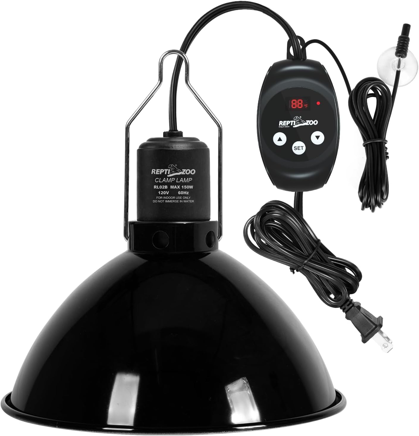 REPTI ZOO Reptile Light Fixture with Dimming Thermostat Review