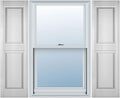 Lifetime Vinyl Raised Panel Shutters 12 in x 59 in Pair - Easy Install