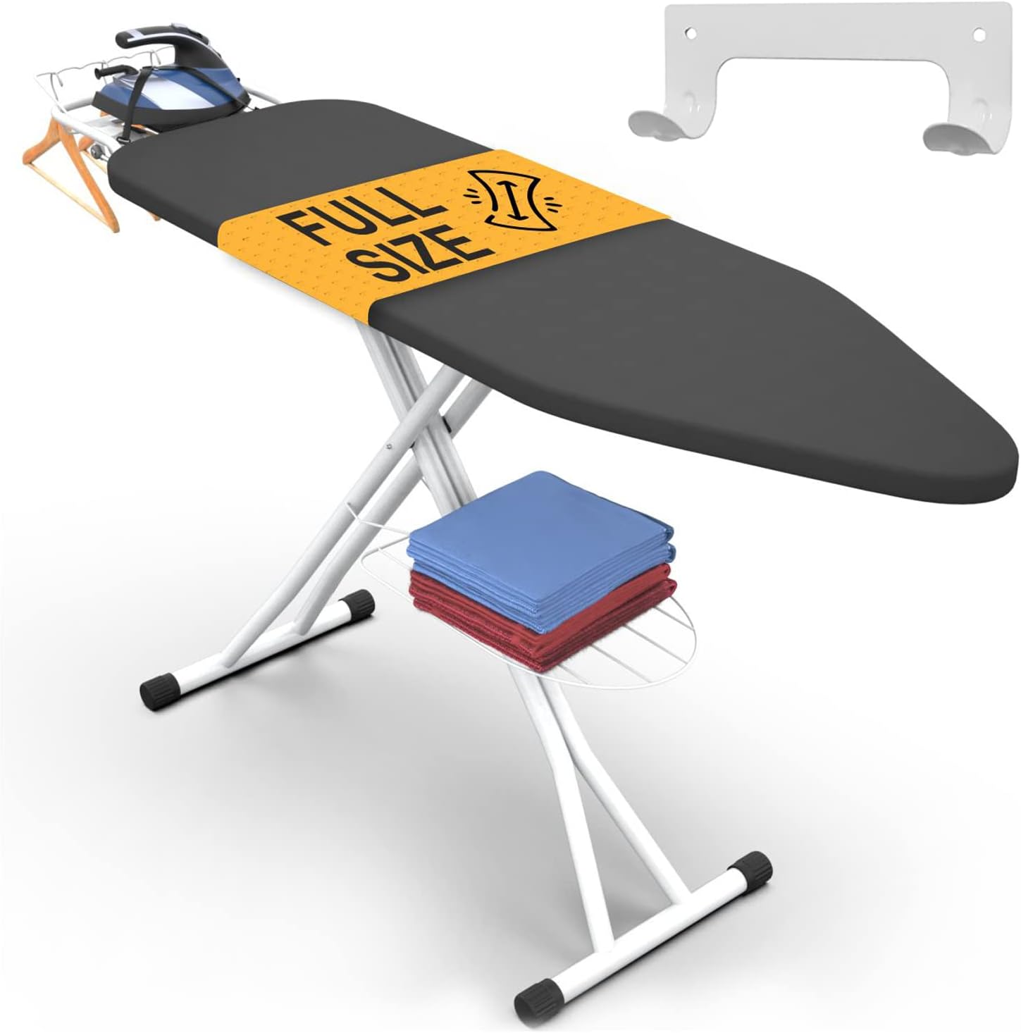 Xabitat Full Size Ironing Board with Wall Mount Hanger and Caddy