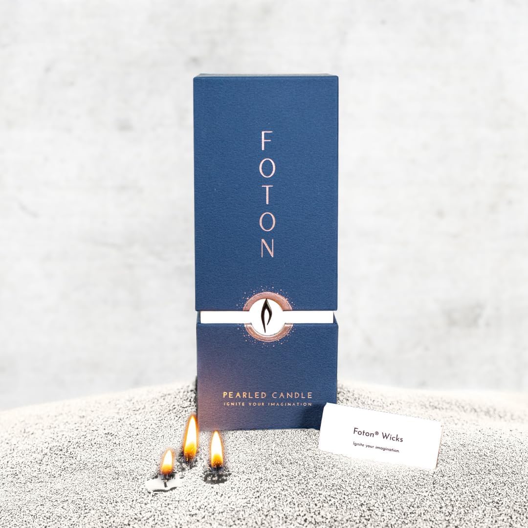 Foton Pearled Candle Colored 18 Oz - Luxury Long Lasting Sand